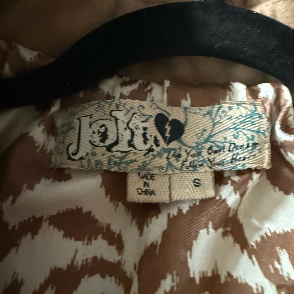 Jolt Camel Ruffle Front Trench Coat - Picture 7 of 8